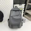 Men's Large Capacity PU Backpack Student Schoolbag Sports Computer Bag
