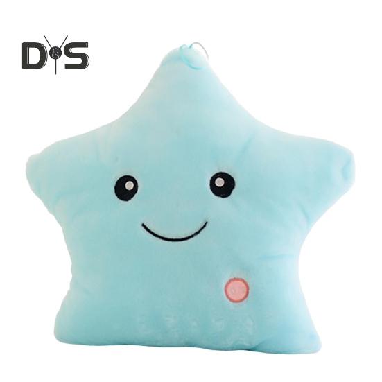 Twinkle Star Pillow Stuffed Star LED Light Up Cushion Glowing Star Throw Pillow Night Light Kids Sensory Plush Toy for Children