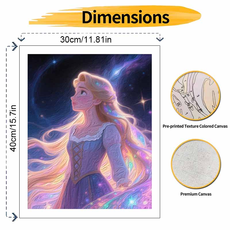 Disney Rapunzel Painting by Numbers Hand Filled Drawing Art Kit Home Decor