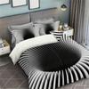 3-Piece Black Hole Print Duvet Cover Set - Soft, Breathable, and Comfortable All-Season Bedding with Zipper Closure and Digital