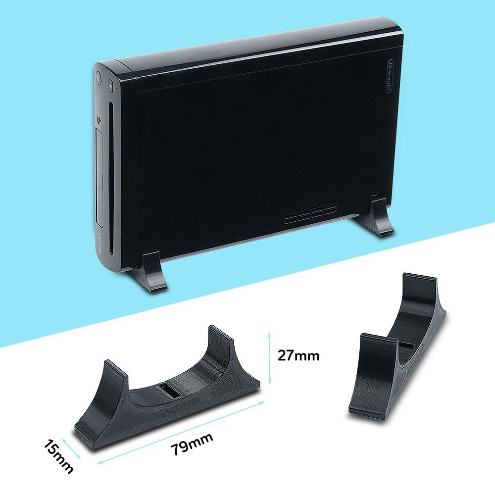 3D Printing Vertical Stand Space-saving Bracket Base for Nintendo Wii U Game Console