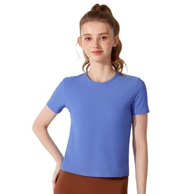 Women Summer Sports Short Sleeve Loose Backless Yoga Top