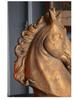 European Court Style Retro Distressed Horse Head Ornament for Year of the Horse - High-End Entrance Hall Decor with Auspicious Craftsmanship
