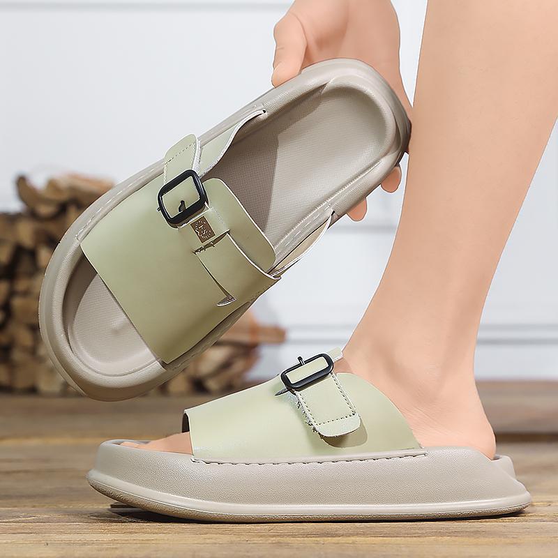 Men's summer slippers with anti slip and anti odor soft bottom casual beach beach wear suitable teenagers' sports Haken sandals