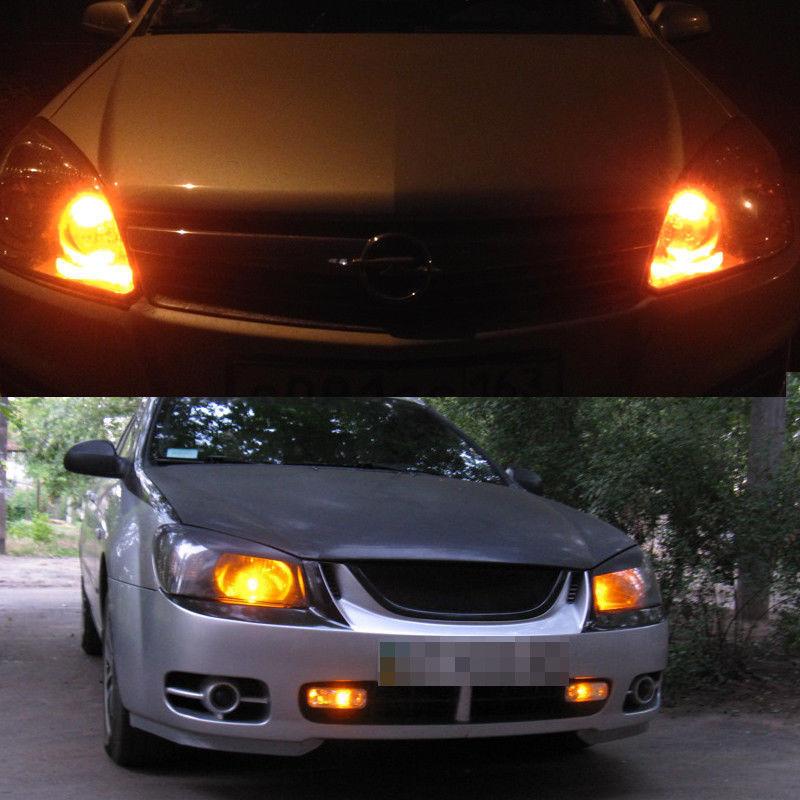 2pcs Car T10 DC12V LED Signal Light Orange Amber- Light Position Parking City Light T10 168 194 2825 W5W- 19SMD LED Bulbs Bulbs 7
