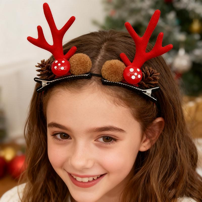 2026 New 7 Styles Cute Deer Antlers Hair Clip For Women Girl Lovely Hair Buckle Hairpins Children Headwear Hairgrip Economic