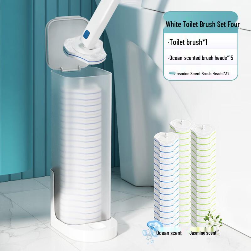 Wall-mounted Disposable Toilet Brush Set