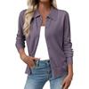 Cardigan da Donna a Manica Lunga con Collo a Revers, Top Versatile Colorato Slim Fit per l'Uso Quotidiano