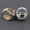 Lyx Mellanöstern Stor fyrkantig strass Män Finger Ring Smycken Dekor Present