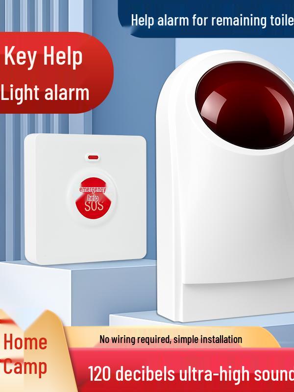 Wireless Emergency Alarm Button for Disabled Restroom with Sound and Light
