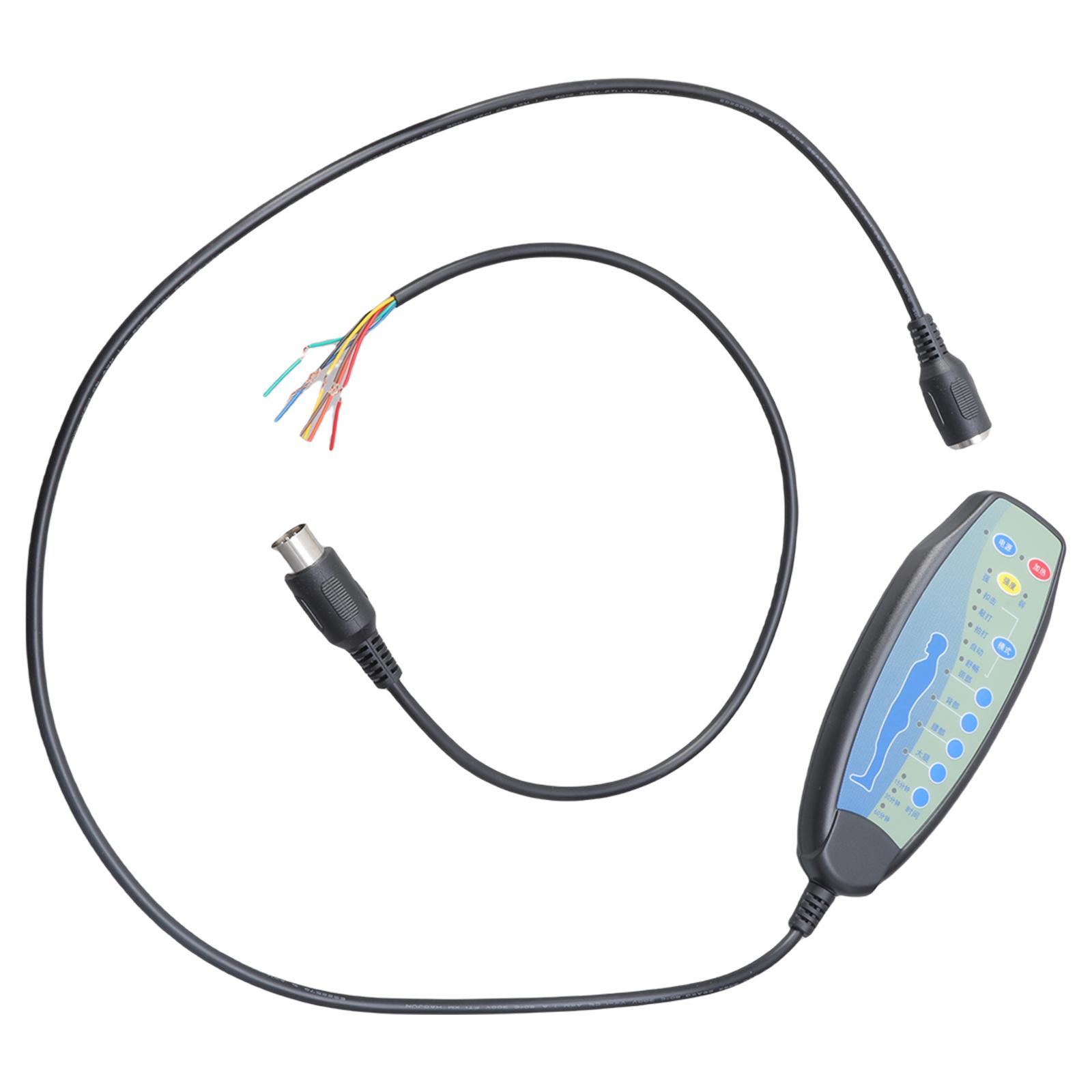 

Пульт массажа с несколькими режимами для электрического кресла-реклайнера 8-контактные разъемы типа «мама» 12 В постоянного тока шнур 20 дюймов варианты интенсивности нагрева