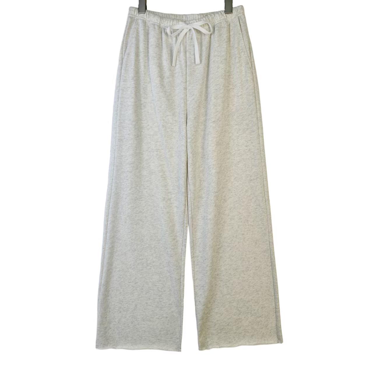 

HWE3331 Women s Slim Fit Casual Wide-Leg Pants Medium льняной/белый