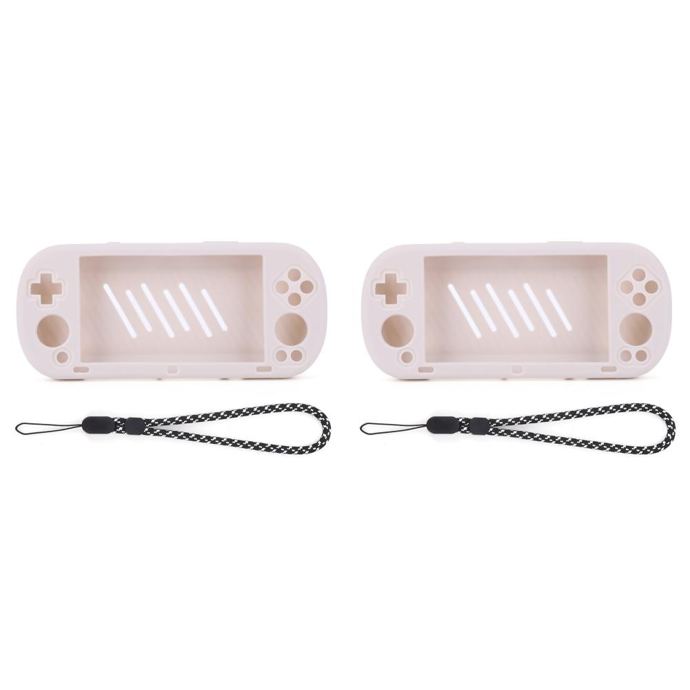 2/3Pcs Silicone Protective Case for Trimui Smart Pro Game Console Shockproof Soft Skin Cover Non-Slip Protector with Lanyard