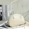 Luxury Women's Small Shoulder Bag Genuine Cowhide Leather Handbag  Girl's Popular and Fashionable Underarm Bowling Purse