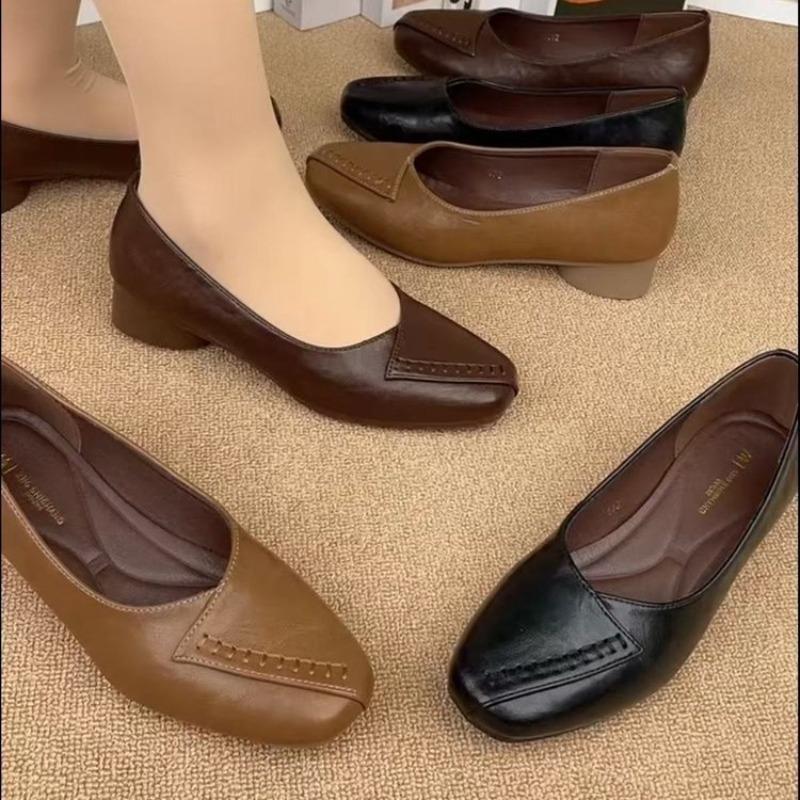 Single Shoe with Soft Sole, Retro and Versatile Women's Shoes, Low-cut Style