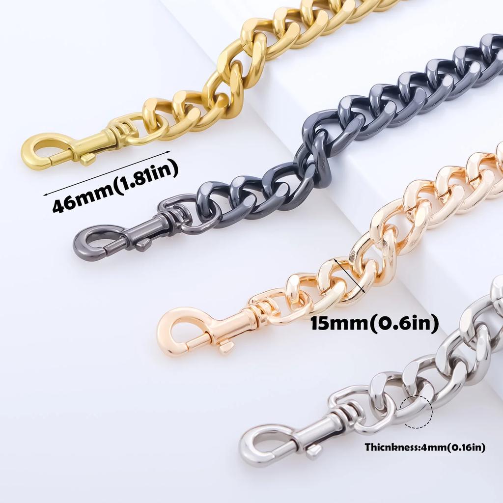 Aluminum Purse Strap Chain Bag Chains Straps Replacement Handbag Accessories Decoration
