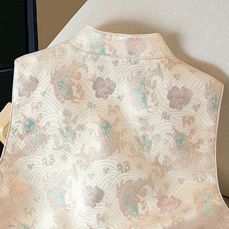 Women's New Chinese Style Jacquard Stand Collar Vest