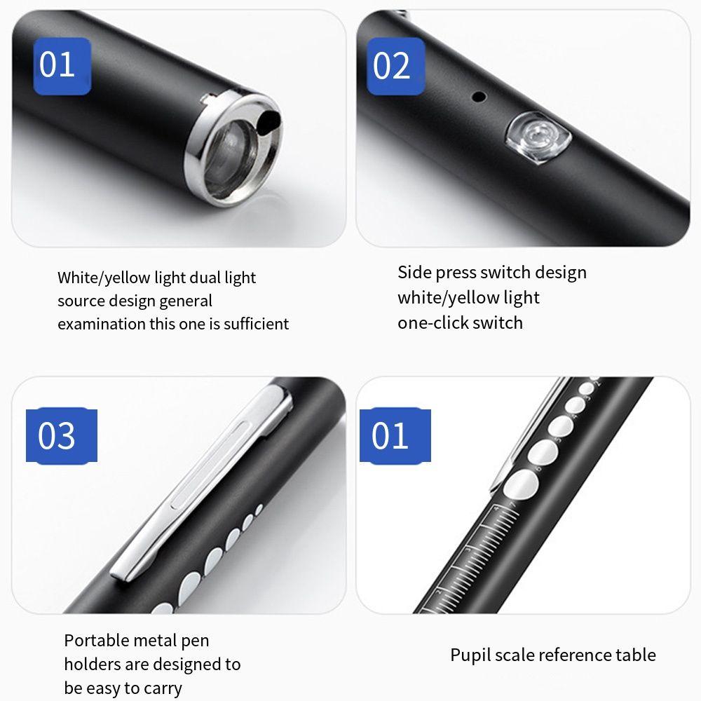 Multi Function Mini LED Pen Light Portable LED Torch Lamp Nursing Flashlight Outdoor Camping