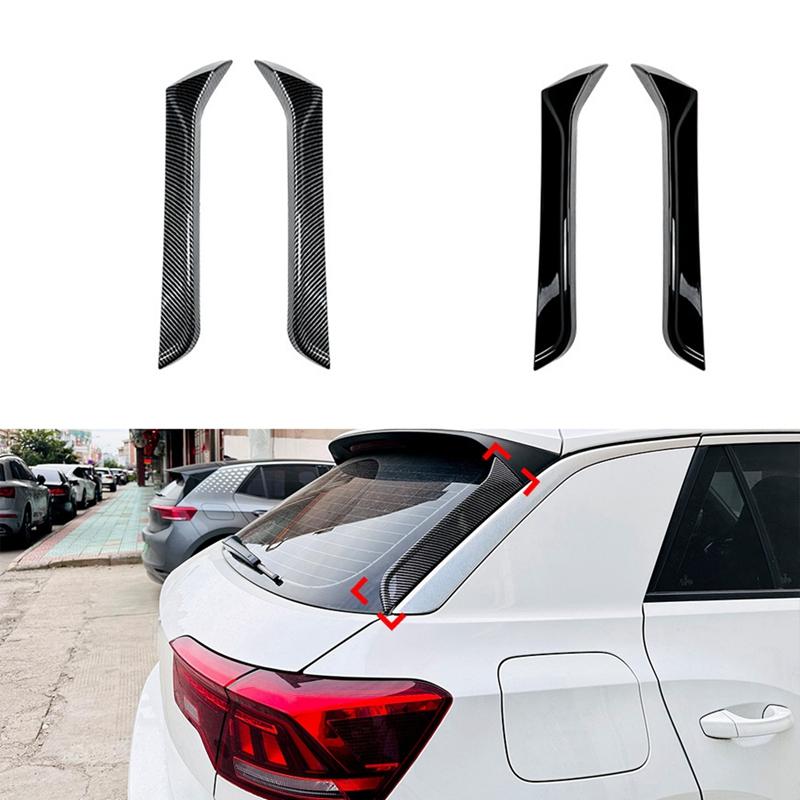 Car Rear Window Side Spoiler Canards Splitter for VW T-Roc 2017-2024 Rear Windshield Side Wing Trim Sticker