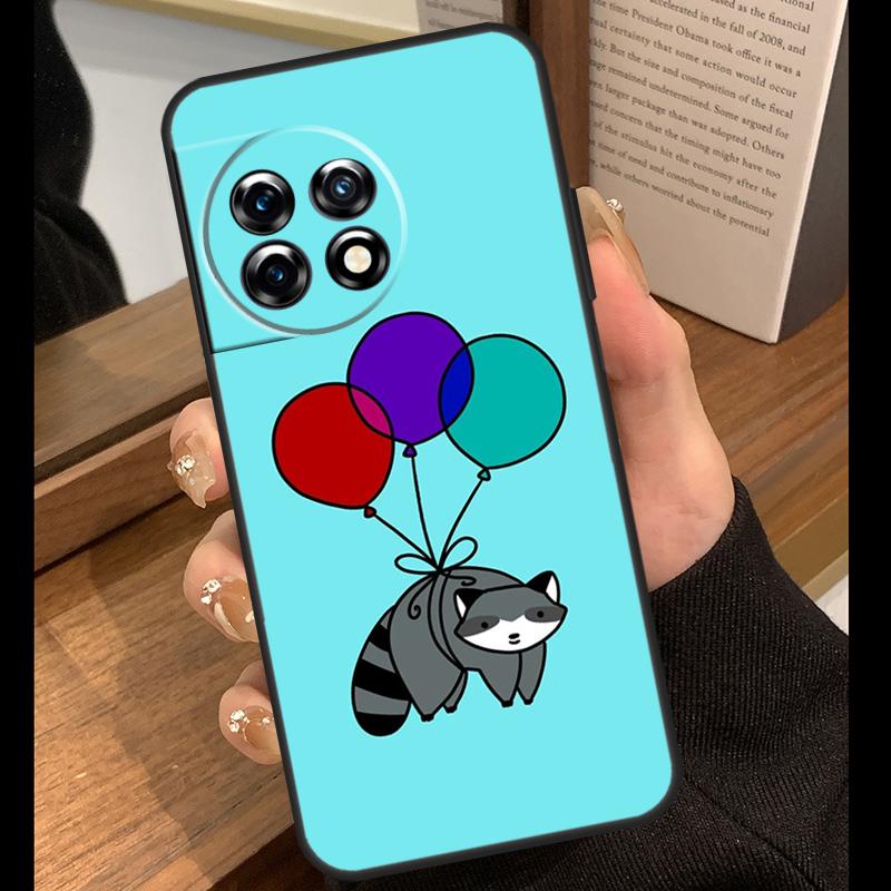 Cartoon Raccoon Case For OnePlus 15R 13R 13T 12R 15 13 12 11 10 Pro 10T Nord CE 3 4 Lite N20 N30 Nord 5 Cover