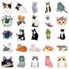 50 Cute Cat Waterproof Stickers for Laptop, Suitcase, Car, and Fridge Decoration