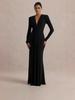 2026 Spring/Summer Elegant Pleated V-neck Evening Dress