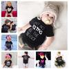 Tricou unisex din bumbac cu imprimeu cu litere, stil INS, pentru sugari, copii mici, copii, bărbați și femei
