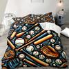 2/3Pcs Baseball Graphic Print Bedding Set Suitable For Boys' And Girls' Bedroom Use Machine Washable. Gifts For Baseball Sporter