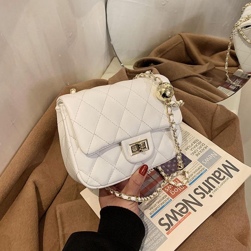 

Сумка женская модная женская сумка из натуральной кожи сумка через плечо сумка на цепочке с ромбовидной клеткой бежевый