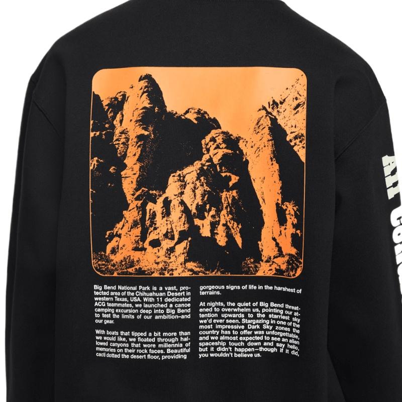 Nike ACG Sweatshirts Men's Black Crew Neck Moderate HV1120-010