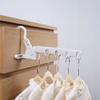 Portable Five-Hole Foldable Clothes Hanger: Essential Travel Drying Hook for Business Trips and Indoor/Outdoor Use