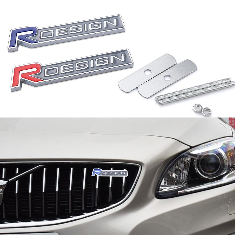3D Metal Rdesign Emblem Car Tail Trunk Decor Sticker Front Grille Badge For Volvo AWD V40 V50 S40 S80 XC60 S90 XC90 S60 XC40 V90