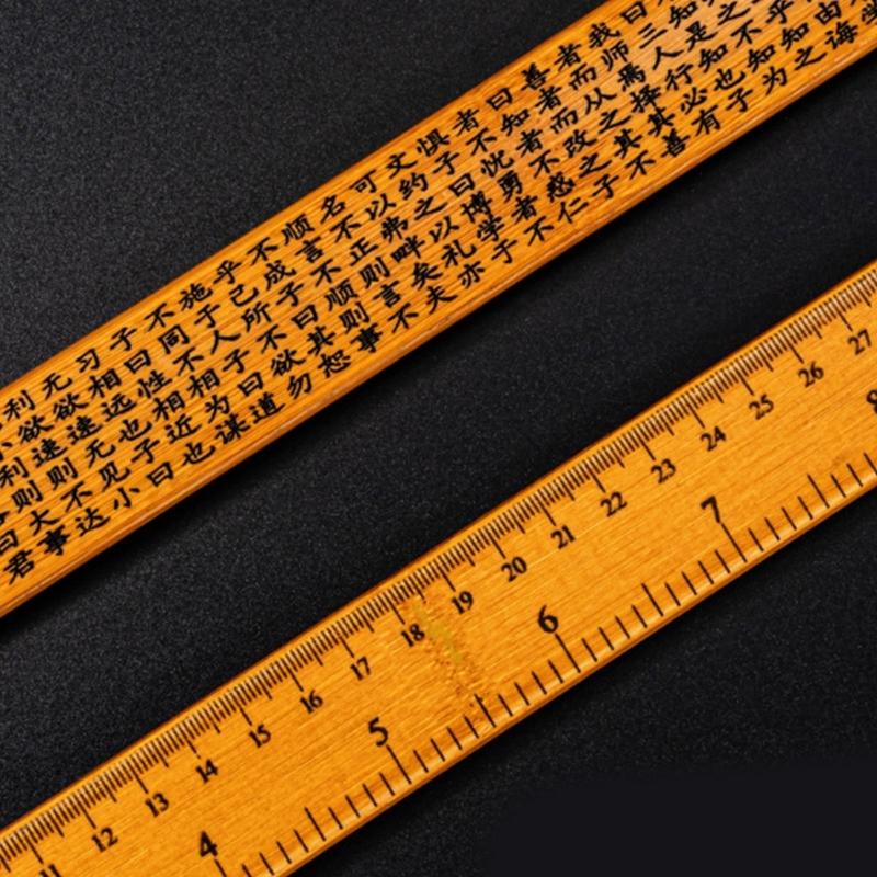 Natural Wooden Teacher Ruler For School Use Accurate Grading Scale Crafted From Sustainable Bamboo Material