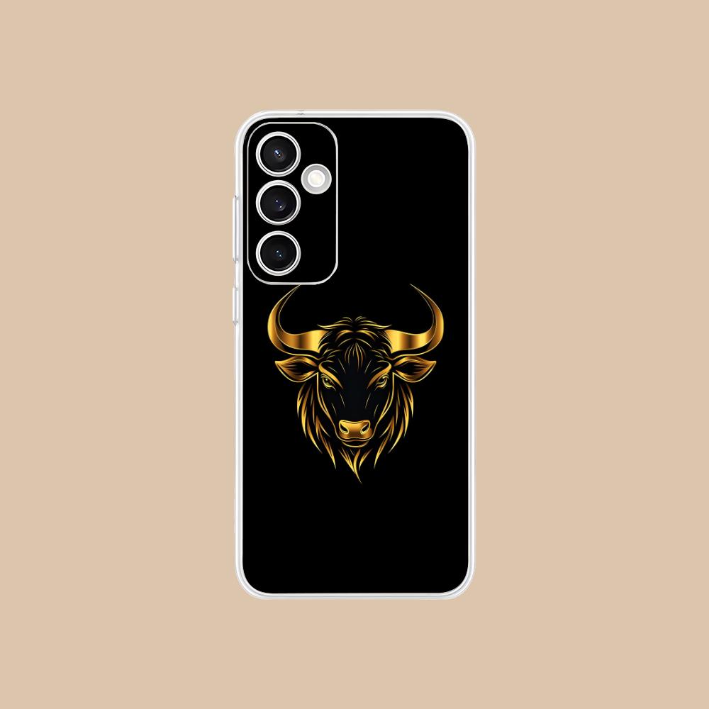 Bull Head Phone Case for Samsung Galaxy S25 S24 S23 S22 S21Plus FE Ultra Soft TPU Clear Shockproof Cover