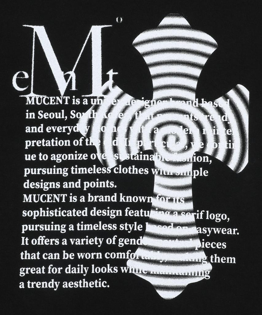 MUCENT Silke Cross Lettering Short Sleeve T-Shirt Unisex (2 Colors)