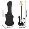 IBVIVIC E-Bass Bassgitarre Bass Gig 10mm Schulter Groß Abrieb Schwarz Koffer, Koffer, Koffer, Koffer, Leichtgewicht, Tasche, Schwamm, Tasche,