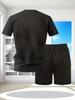 European Summer Men's Casual Shorts & T-Shirt Set - Digital Print Sportswear