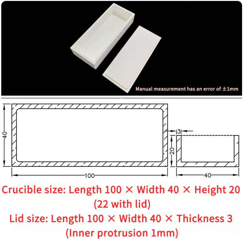 High Purity Boron Nitride Crucible With Lid, 2000℃ BN Ceramic Crucible Boat Industrial Vacuum Furnace