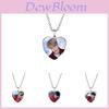 Stray Kids Heart Shaped Time Gem Pendant Necklace For Trendy Boys With Regular Chain