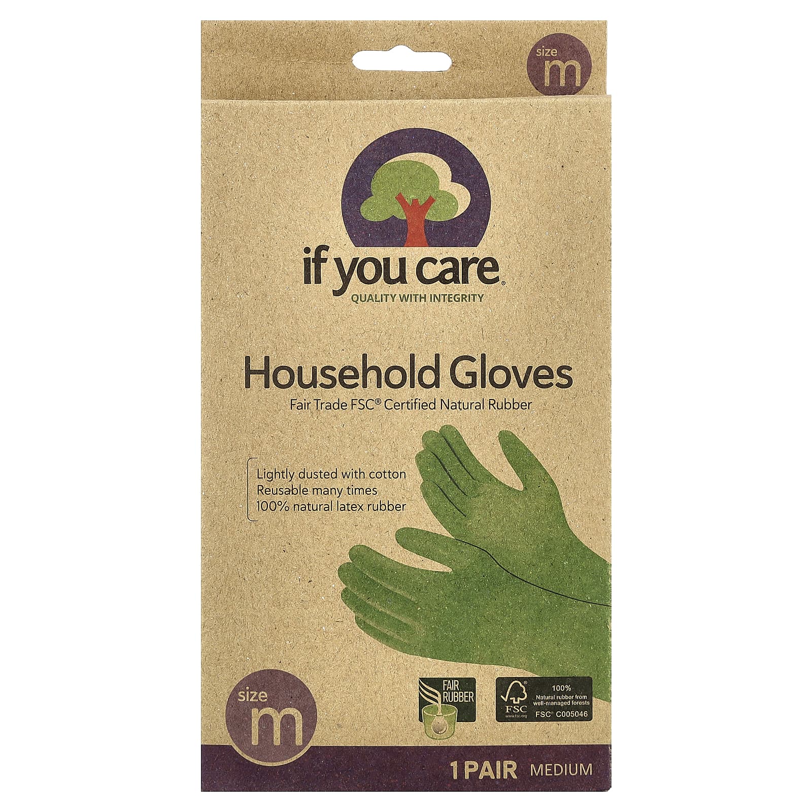 

If You Care, Household Gloves, Medium, 1 Pair