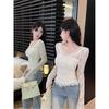 Spring Autumn V-neck Lace Patchwork Sexy Fashion Tee Women Long Sleeve Hollow Out Bottomed Pullover T-shirt Top