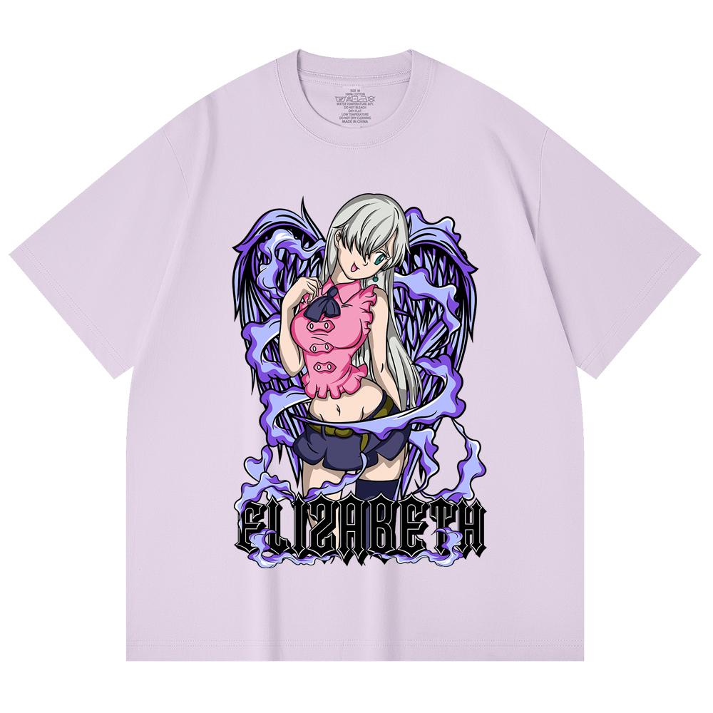 230 Gsm 100% Cotton Seven Deadly Sins V3 Elizabeth Print Unisex Heavy Cotton T Shirt