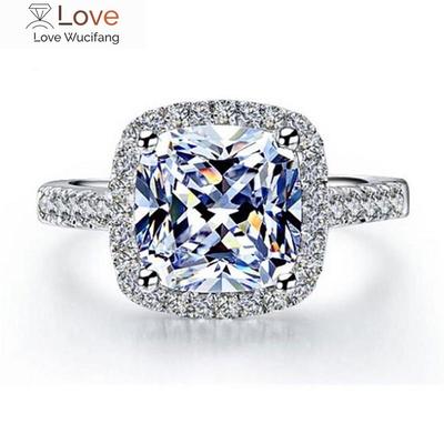 Simple Women's Crystal Ring Wedding Engagement Jewelry Exquisite Crystal From AustrianAnilos Gift