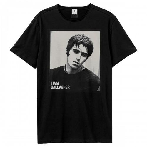 Amplified Unisex Adult Polaroid Portrait Liam Gallagher T-Shirt