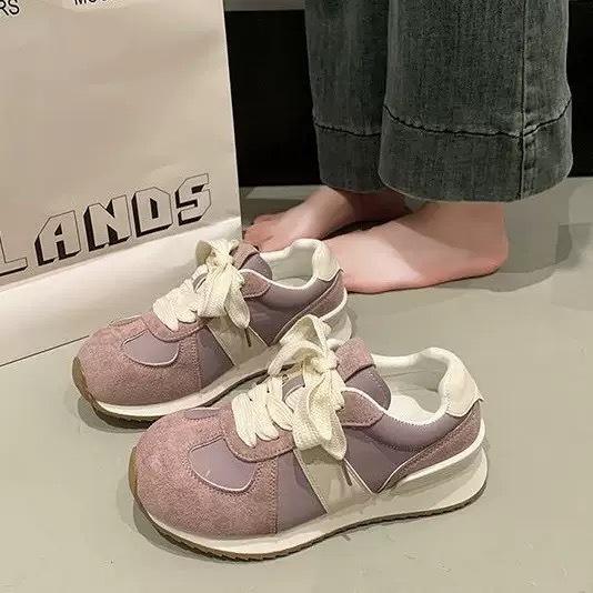 Versatile women's platform dad shoes 2025 new spring and autumn German training sports running leisure explosion big head single shoes women