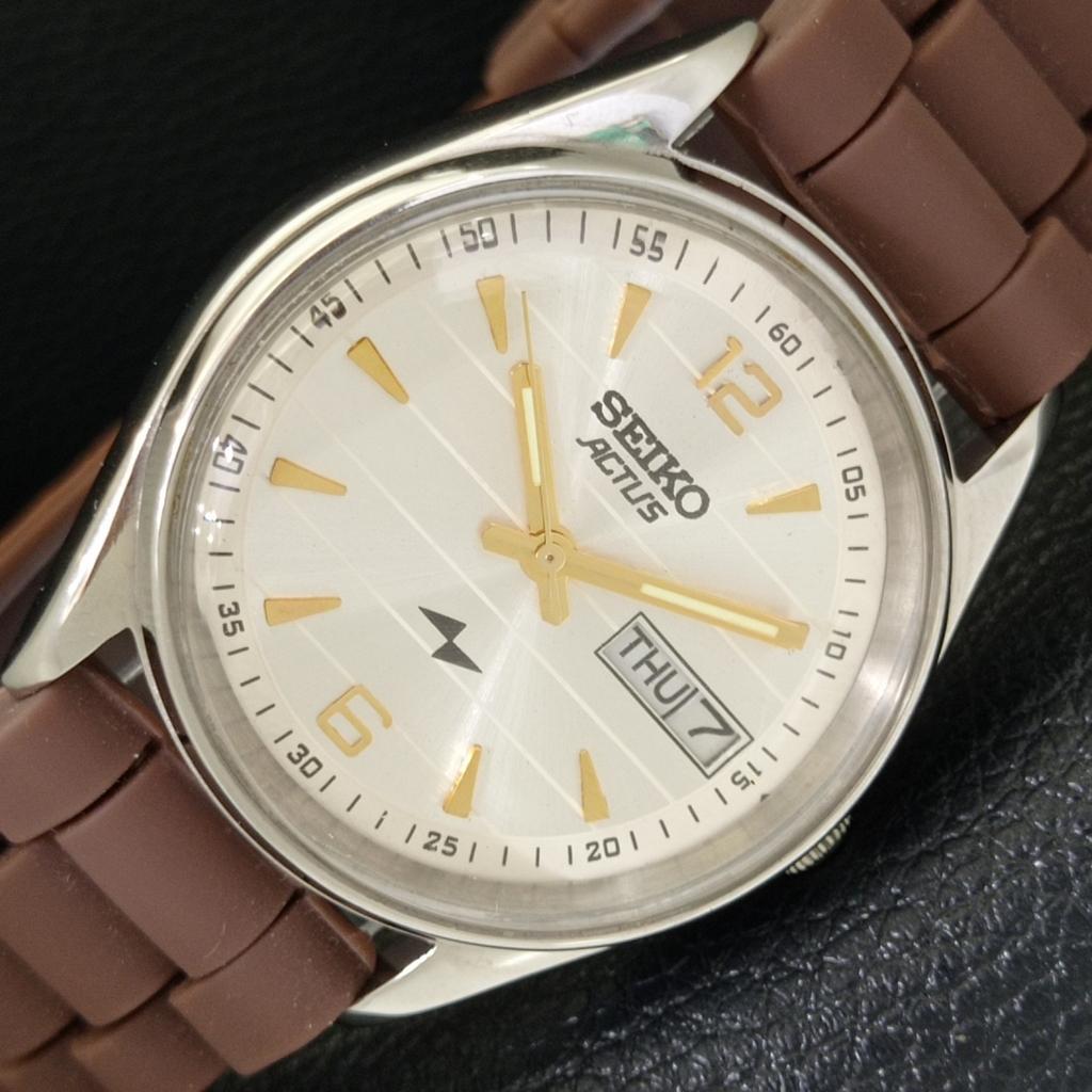 

VINTAGE SEIKO ACTUS AUTOMATIC 6309A JAPAN MENS SILVER COLOR DIAL WATCH a700516-5 R203-a700516