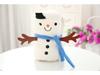 Santa Claus & Snowman Flannel Blanket - Double-Sided Cartoon Christmas Gift