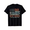 Fun Dad T-Shirt Bearded Dad Is Better Pattern T-Shirt Orange Casual T-Shirt Fit for