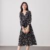 SOFSIL Women's Floral V-Neck Tie-Waist Dress