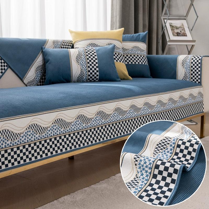 

Полный пакет, скандинавский домашний эстетический коврик для дивана, универсальный противоскользящий чехол для дивана Four Seasons, простая и высококачественная подушка для сиденья, тканевый чехол на спинку 70*210cm